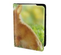 YUNWEIKEJI Lapin Amour Imprimé, Porte-Passeport Portefeuille de Voyage en Cuir PU Étui pour Passeport Couvre-Passeport 5,5 Pouces
