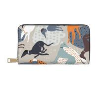 YUNWEIKEJI Lévriers Mignons, Portefeuille de Grande capacité pour Hommes Femmes Portefeuilles Carte de crédit Portefeuille en Cuir Microfibre