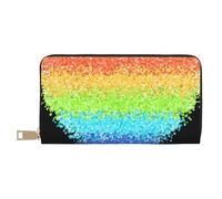 YUNWEIKEJI LGBT Gilter Arc-en-Ciel Gay, Portefeuille de Grande capacité pour Hommes Femmes Portefeuilles Carte de crédit Portefeuille en Cuir Microfibre