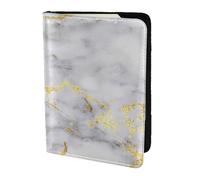 YUNWEIKEJI Marbre doré Italien, Porte-Passeport Portefeuille de Voyage en Cuir PU Étui pour Passeport Couvre-Passeport 5,5 Pouces