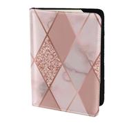 YUNWEIKEJI Marbre Luxe Géométrique, Porte-Passeport Portefeuille de Voyage en Cuir PU Étui pour Passeport Couvre-Passeport 5,5 Pouces
