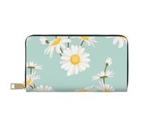 YUNWEIKEJI Marguerite Fleur Luxuriante Floral, Portefeuille de Grande capacité pour Hommes Femmes Portefeuilles Carte de crédit Portefeuille en Cuir Microfibre