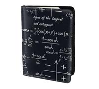 YUNWEIKEJI Mathématiques sans Soudure avec des Formules De Formes Géométriques, Porte-Passeport Portefeuille de Voyage en Cuir PU Étui pour Passeport Couvre-Passeport 5,5 Pouces