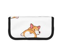 YUNWEIKEJI Mignon Corgi Cul, Trousse à Crayons, Pochette à Crayons en Toile, Trousse à Crayons de Grande capacité, Trousse à cosmétiques