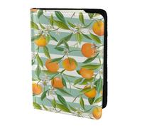 YUNWEIKEJI Modèle d'agrumes Oranges, Porte-Passeport Portefeuille de Voyage en Cuir PU Étui pour Passeport Couvre-Passeport 5,5 Pouces
