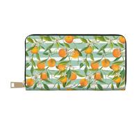 YUNWEIKEJI Modèle d'agrumes Oranges, Portefeuille de Grande capacité pour Hommes Femmes Portefeuilles Carte de crédit Portefeuille en Cuir Microfibre