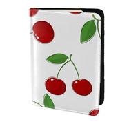 YUNWEIKEJI Modèle de Cerise Douce, Porte-Passeport Portefeuille de Voyage en Cuir PU Étui pour Passeport Couvre-Passeport 5,5 Pouces