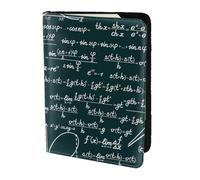 YUNWEIKEJI Modèle de formules mathématiques manuscrites, Porte-Passeport Portefeuille de Voyage en Cuir PU Étui pour Passeport Couvre-Passeport 5,5 Pouces