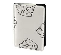 YUNWEIKEJI Modèle de griffonnage de Fromage, Porte-Passeport Portefeuille de Voyage en Cuir PU Étui pour Passeport Couvre-Passeport 5,5 Pouces