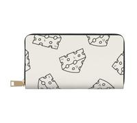 YUNWEIKEJI Modèle de griffonnage de Fromage, Portefeuille de Grande capacité pour Hommes Femmes Portefeuilles Carte de crédit Portefeuille en Cuir Microfibre