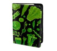 YUNWEIKEJI Modèle de légumes Verts, Porte-Passeport Portefeuille de Voyage en Cuir PU Étui pour Passeport Couvre-Passeport 5,5 Pouces