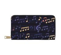 YUNWEIKEJI Motif Musical sans Couture, Portefeuille de Grande capacité pour Hommes Femmes Portefeuilles Carte de crédit Portefeuille en Cuir Microfibre
