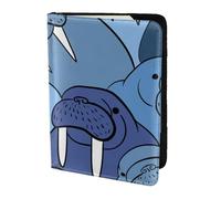 YUNWEIKEJI Mur de Morse, Porte-Passeport Portefeuille de Voyage en Cuir PU Étui pour Passeport Couvre-Passeport 5,5 Pouces
