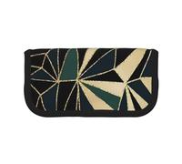 YUNWEIKEJI Nouveau Motif géométrique Art déco Vert émeraude et Or, Trousse à Crayons, Pochette à Crayons en Toile, Trousse à Crayons de Grande capacité, Trousse à cosmétiques