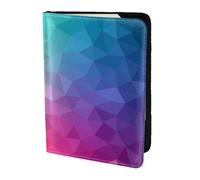 YUNWEIKEJI Polygonal Multicolore constitué de Triangles Arc-en-Ciel, Porte-Passeport Portefeuille de Voyage en Cuir PU Étui pour Passeport Couvre-Passeport 5,5 Pouces
