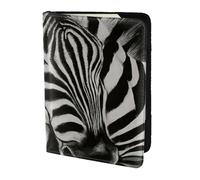 YUNWEIKEJI Rayures Zébrées Imprimées Noir Et Blanc, Porte-Passeport Portefeuille de Voyage en Cuir PU Étui pour Passeport Couvre-Passeport 5,5 Pouces