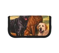 YUNWEIKEJI Remerciement du Chien Golden Retriever du Laboratoire du Labrador d'automne, Trousse à Crayons, Pochette à Crayons en Toile, Trousse à Crayons de Grande capacité, Trousse à cosmétiques