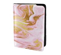 YUNWEIKEJI Rose Scintillant doré, Porte-Passeport Portefeuille de Voyage en Cuir PU Étui pour Passeport Couvre-Passeport 5,5 Pouces