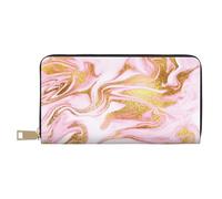 YUNWEIKEJI Rose Scintillant doré, Portefeuille de Grande capacité pour Hommes Femmes Portefeuilles Carte de crédit Portefeuille en Cuir Microfibre
