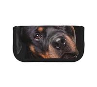 YUNWEIKEJI Rottweiler - Aimer, confiant et fidèle, Trousse à Crayons, Pochette à Crayons en Toile, Trousse à Crayons de Grande capacité, Trousse à cosmétiques