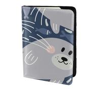 YUNWEIKEJI Sceau Mignon, Porte-Passeport Portefeuille de Voyage en Cuir PU Étui pour Passeport Couvre-Passeport 5,5 Pouces