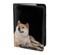 YUNWEIKEJI Shiba InuAkita Inu, Porte-Passeport Portefeuille de Voyage en Cuir PU Étui pour Passeport Couvre-Passeport 5,5 Pouces
