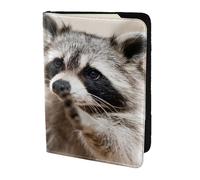 YUNWEIKEJI Smart Animals Raton Laveur Nature, Porte-Passeport Portefeuille de Voyage en Cuir PU Étui pour Passeport Couvre-Passeport 5,5 Pouces
