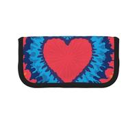 YUNWEIKEJI Teinture Cravate Arc-en-Ciel Coeur Amour, Trousse à Crayons, Pochette à Crayons en Toile, Trousse à Crayons de Grande capacité, Trousse à cosmétiques
