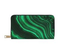 YUNWEIKEJI Texture Malachite, Portefeuille de Grande capacité pour Hommes Femmes Portefeuilles Carte de crédit Portefeuille en Cuir Microfibre