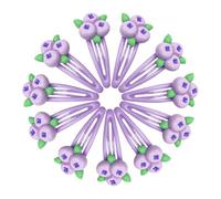 Yunxiao88 Lot de 20 pinces violettes pour fille - Accessoires mignons en forme de fruits - Barrettes pour filles et tout-petits