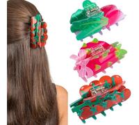 Yunxiao88 Lot de 3 pinces à cheveux fruits tomates radis Pitaya pour femme