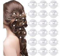 Yunxiao88 Lot de 30 mini pinces à cheveux en perles blanches pour femme, jolies barrettes à cheveux, décorations élégantes pour filles, mariées pour un usage quotidien, fêtes, mariages