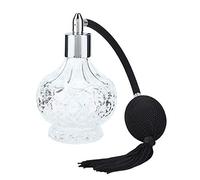 Yunxwd Bouteille de Parfum Rechargeable en Cristal Blanc, Vintage Style Transparent Atomiseur de Parfum avec Long Gland en Plastique Entonnoir Compte-