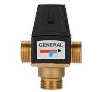 Yunxwd Vanne de Mélange D'eau Thermostatique, 3 Voies DN20 Filetage Mâle Vanne Mélangeuse Thermostatique en Laiton pour Chauffe-eau Solaire
