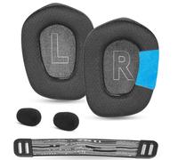 YunYiYi Coussinets d'oreille en gel rafraîchissant de rechange compatibles avec casque de jeu sans fil Logitech G733 G535 G335 G733, épaisseur supplémentaire (G733 MF noir)