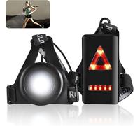 YUNYODA Lampe de course avec témoin d'avertissement arrière, lampe de course USB pour le sport, le jogging avec angle d'éclairage réglable, trois modes de luminosité, pour le jogging, le camping, la