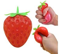 YunYoud Squishy Aliment Mignon Fraise Forme au Choix,Jouets Antistress Jouet Soulage l'anxiété,Cadeau Kawaii pour Enfant et Adulte,Jouet Sensoriel Anti-Stress Retour Lent,Balle Anti Stress Fraises