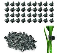 YUNYU Lot de 100 petites pinces de support en plastique vert foncé pour sécuriser les légumes, les orchidées, les vignes et les fleurs dans les jardins ou les serres