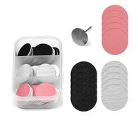 YUNYU Lot de 120 disques abrasifs pour pédicure - Contient des tampons de ponçage de grain 80/120/180/240, 2 embouts métalliques et des feuilles de 25 mm, compatibles