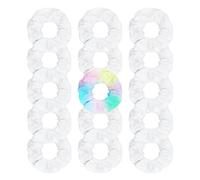 YUNYU Lot de 15 chouchous en satin pour filles et femmes, élastiques confortables pour boucles fines et épaisses - Blanc