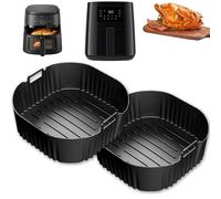 YUNYU Lot de 2 doublures en silicone pour friteuse à air comprimé réutilisables pour modèles de 4 L, tapis de cuisson antiadhésifs et sulfurisés, compatibles avec Philips HD9252/HD9200/HD9255 et