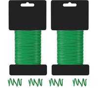 YUNYU Lot de 2 ficelles de jardin pour plantes grimpantes - Fil en PVC de 2,5 mm x 10 m et corde de jardin souple, support flexible réutilisable pour arbres, vignes, arbustes