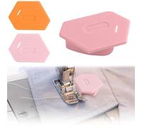 YUNYU Lot de 2 jauges de couture magnétiques en rose vif et orange | Outil essentiel pour un alignement précis des coutures et une manipulation facile du tissu | Ensemble d'accessoires de couture