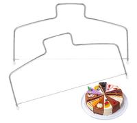 YUNYU Lot de 2 niveleurs à gâteau en acier inoxydable - Outil de nivellement professionnel pour la pâtisserie - 31,8 x 16 cm - Outil de nivellement de couche de pain et de pâtisserie pour une