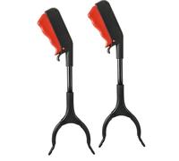 YUNYU Lot de 2 pinces à ordures légères en fer de 30 cm - Pinces portatives pour une collecte facile des déchets à la maison, au balcon, dans la salle de bain