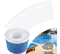 YUNYU Lot de 20 chaussettes filtrantes réutilisables pour panier d'écumoire - Chaussettes filtrantes en maille fine pour débris de piscine - Accessoires de chaussettes d'écumoire de piscine