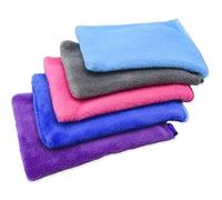 YUNYU Lot de 5 gants de bain en flanelle | Gants de toilette en microfibre ultra douce pour adultes et enfants | Gants de bain et de douche exfoliants réutilisables | Haute absorption et doux pour la