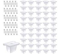 YUNYU Lot de 50 clips étanches pour bande lumineuse LED avec vis - Clips de fixation sécurisés pour bandes lumineuses LED en silicone de 6 mm de large, idéal pour une installation domestique et une