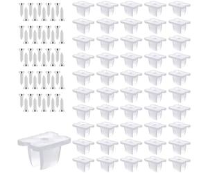 YUNYU Lot de 50 clips étanches pour bande lumineuse LED avec vis - Clips de fixation sécurisés pour bandes lumineuses LED en silicone de 6 mm de large, idéal pour une installation domestique et une