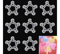 YUNYU Lot de 60 clips réutilisables pour ballons en forme de fleur de prunier et kit de connecteur pour décoration de mariage/anniversaire/fête